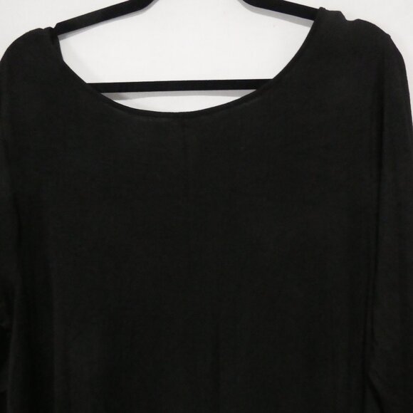 GEORGE | 1X | Classic Black Long Sleeve Top | Scoop Neck | Lace Bottom Trim - Picture 11 of 16